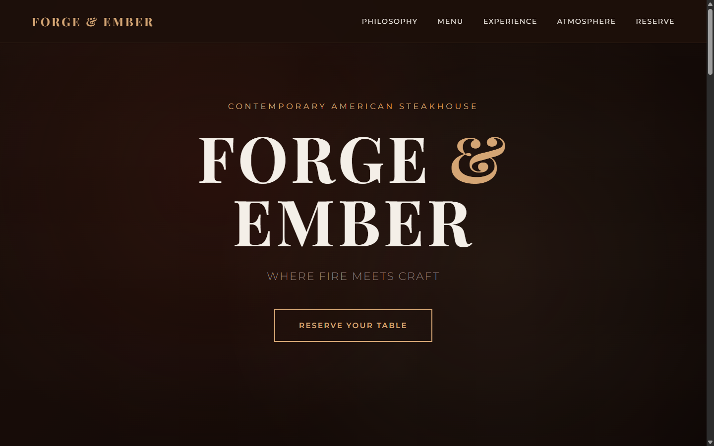 Forge & Ember Navigation Design